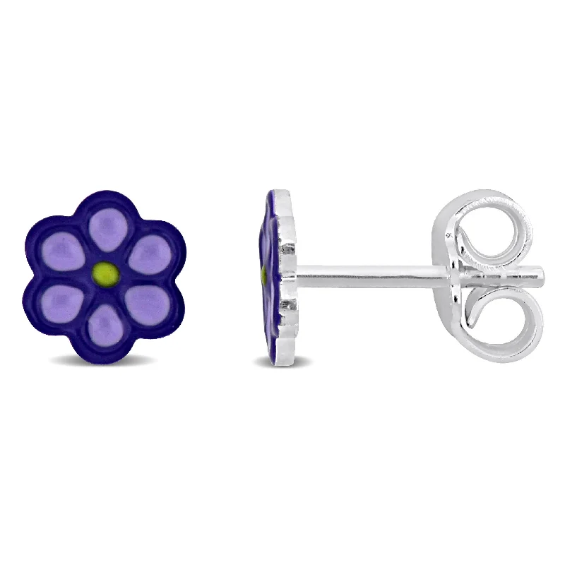 Exclusive Jewelry Sale – Sparkle For Less Mimi & Max Purple Flower Stud Earrings in Sterling Silver Exclusive Jewelry Sale – Sparkle For Less Mimi & Max Purple Flower Stud Earrings in Sterling Silver