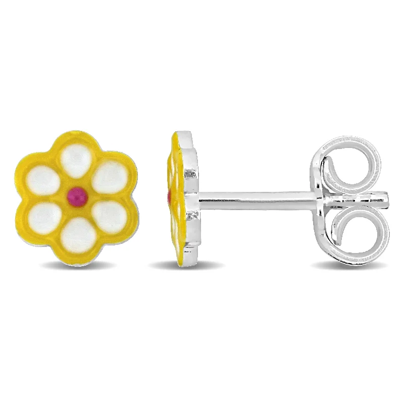 Trending Jewelry Styles Now At Limited-Time Discounts Mimi & Max Yellow Enamel Flower Stud Earrings in Sterling Silver Trending Jewelry Styles Now At Limited-Time Discounts Mimi & Max Yellow Enamel Flower Stud Earrings in Sterling Silver
