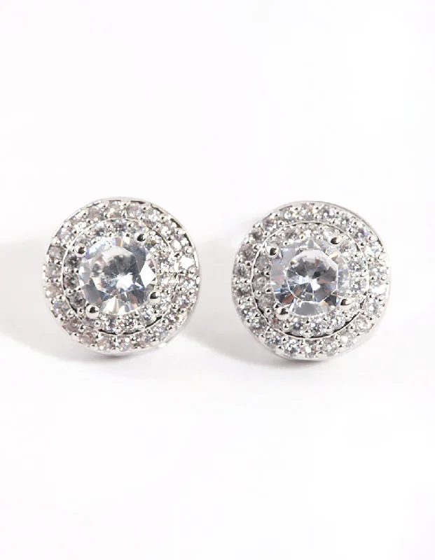 The Ultimate Jewelry Sale – Shop Premium Styles Rhodium Cubic Zirconia Round Halo Stud Earrings The Ultimate Jewelry Sale – Shop Premium Styles Rhodium Cubic Zirconia Round Halo Stud Earrings