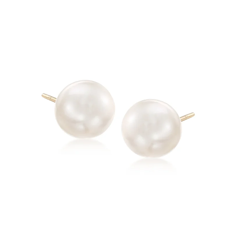Affordable Gold-Plated Jewelry For Modern Fashion Ross-Simons 8-9mm Cultured Pearl Stud Earrings in 14kt Yellow Gold Affordable Gold-Plated Jewelry For Modern Fashion Ross-Simons 8-9mm Cultured Pearl Stud Earrings in 14kt Yellow Gold