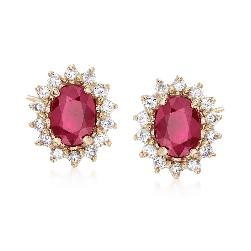 Exclusive Jewelry Discounts – Shop Now For Savings Ross-Simons Burmese Ruby and . Diamond Stud Earrings in 14kt Yellow Gold Exclusive Jewelry Discounts – Shop Now For Savings Ross-Simons Burmese Ruby and . Diamond Stud Earrings in 14kt Yellow Gold