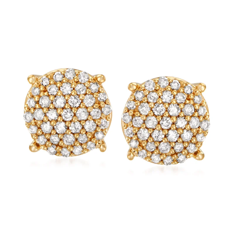 Shop Jewelry That Shines Without The High Price Ross-Simons Diamond Cluster Stud Earrings in 18kt Gold Over Sterling Shop Jewelry That Shines Without The High Price Ross-Simons Diamond Cluster Stud Earrings in 18kt Gold Over Sterling