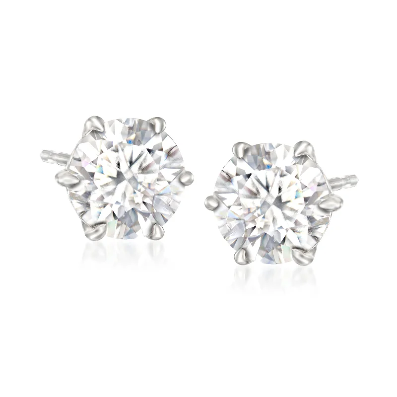 Seasonal Jewelry Clearance – Best Styles At The Lowest Prices Ross-Simons Moissanite Stud Earrings in Sterling Silver