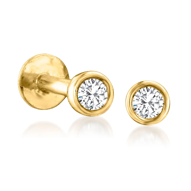 Shine In Style – Shop Jewelry Discounts Today RS Pure by Ross-Simons Bezel-Set Diamond Stud Earrings in 14kt Yellow Gold Shine In Style – Shop Jewelry Discounts Today RS Pure by Ross-Simons Bezel-Set Diamond Stud Earrings in 14kt Yellow Gold