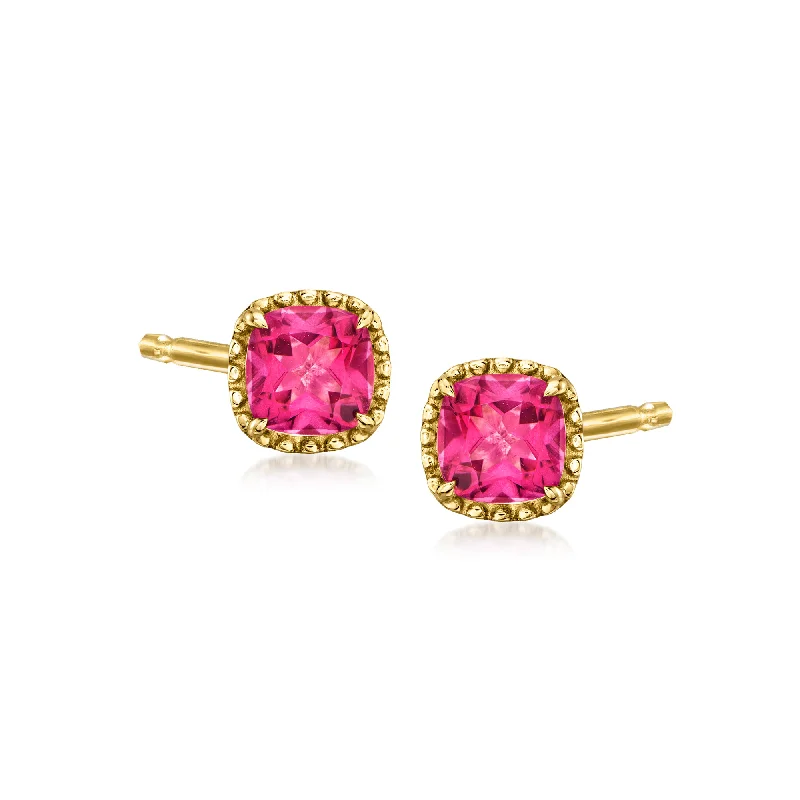 Luxury Jewelry Sale – Elegant Styles At Unbeatable Prices RS Pure by Ross-Simons Pink Topaz Beaded Halo Stud Earrings in 14kt Yellow Gold Luxury Jewelry Sale – Elegant Styles At Unbeatable Prices RS Pure by Ross-Simons Pink Topaz Beaded Halo Stud Earrings in 14kt Yellow Gold