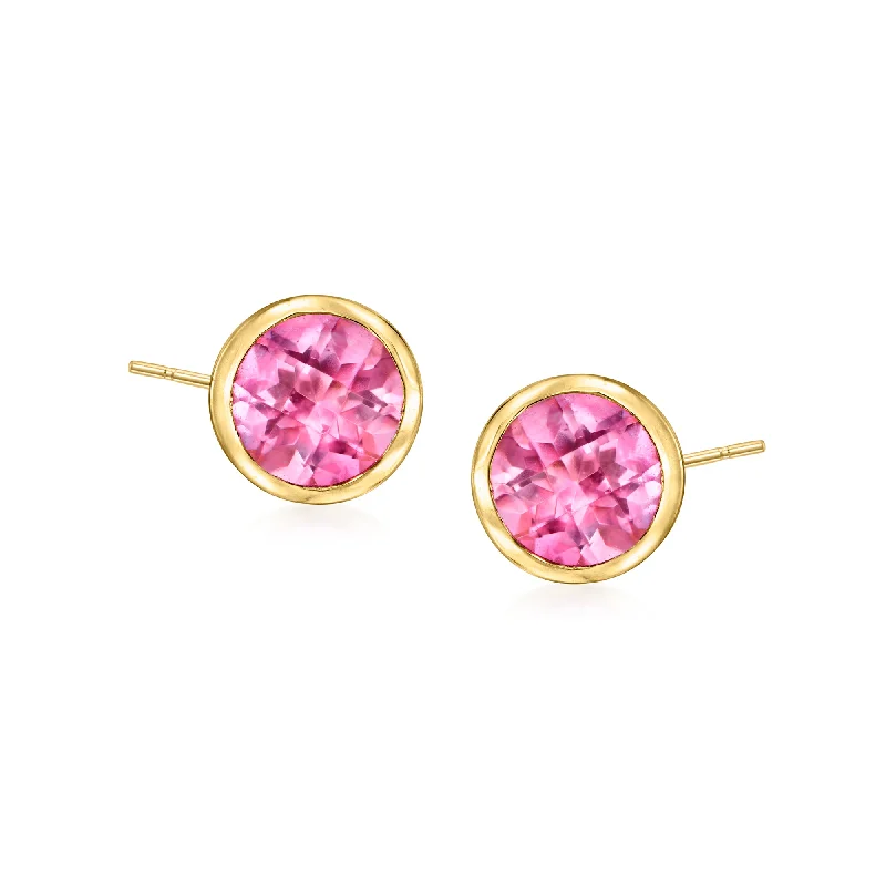 Save On Luxury Jewelry Pieces – Limited-Time Offers RS Pure by Ross-Simons Pink Topaz Stud Earrings in 14kt Yellow Gold Save On Luxury Jewelry Pieces – Limited-Time Offers RS Pure by Ross-Simons Pink Topaz Stud Earrings in 14kt Yellow Gold