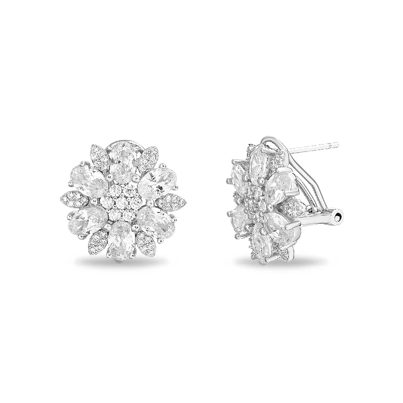 Clearance Sale On High-End Jewelry Collections Silver Multi Cz Disc Stud Earrings