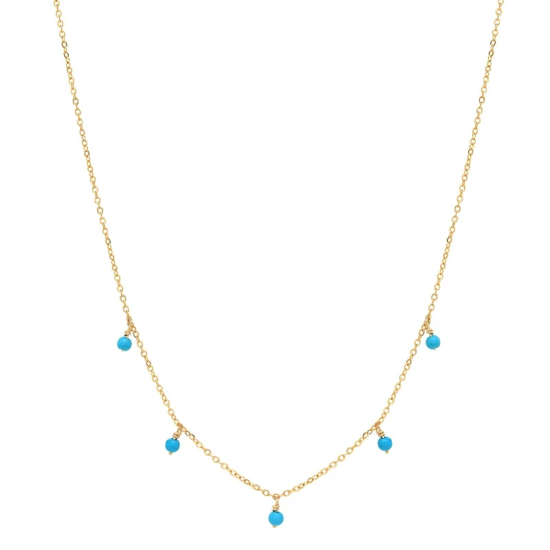 Stunning Jewelry Pieces At The Lowest Prices Ever Tiny Turquoise Stone Drop Necklace
