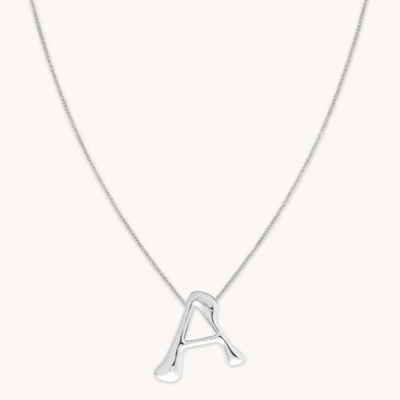 Jewelry Deals That Outshine The Rest A Initial Bold Pendant Necklace in Silver
