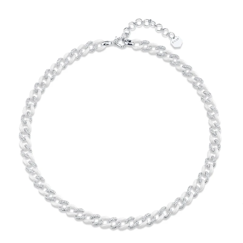 The Ultimate Jewelry Sale – Shop Premium Styles DIAMOND & CERAMIC ALTERNATING MEDIUM LINK NECKLACE The Ultimate Jewelry Sale – Shop Premium Styles DIAMOND & CERAMIC ALTERNATING MEDIUM LINK NECKLACE