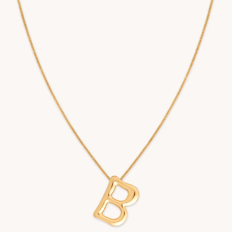 Everyday Jewelry Essentials Now On Sale B Initial Bold Pendant Necklace in Gold