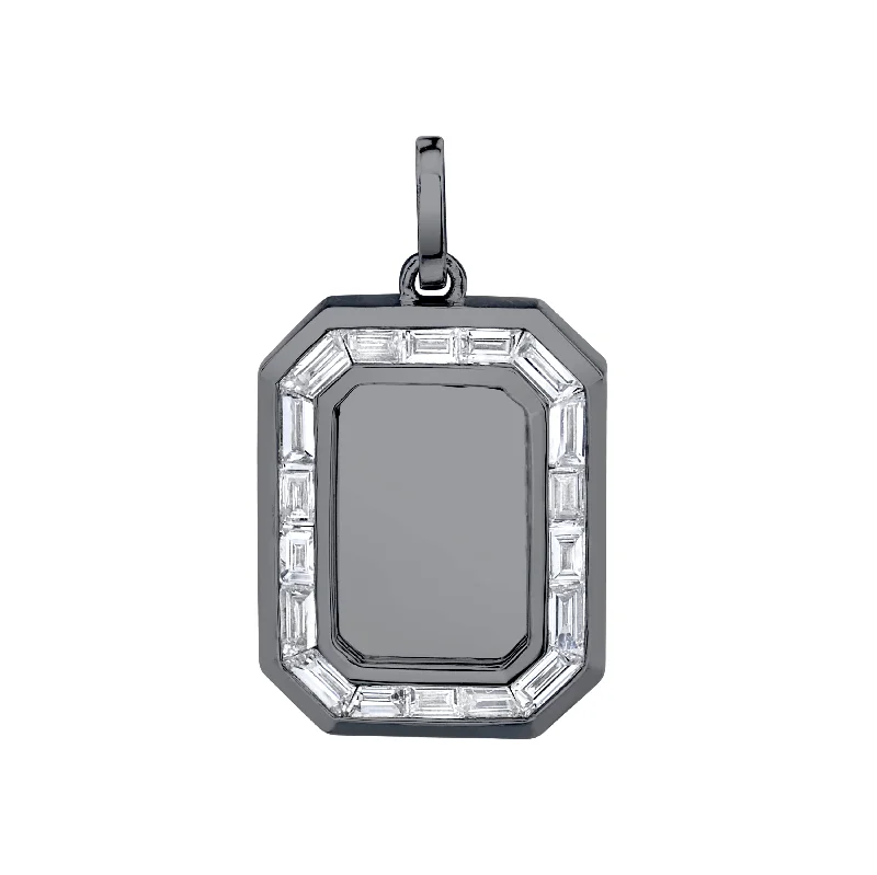 Exclusive Jewelry Offers – Shine For Less DIAMOND BAGUETTE GOLD NAMEPLATE PENDANT