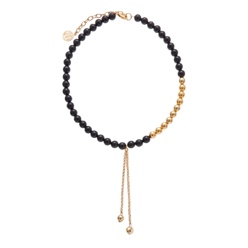 Jewelry Sale Bonanza – Grab Your Sparkle Now Black and Tan Necklace