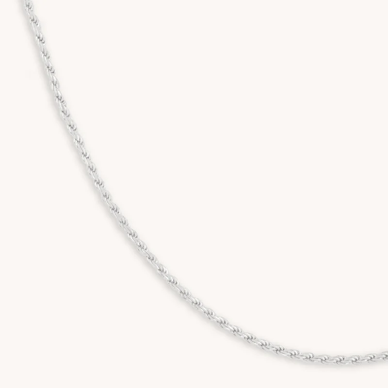 Once-A-Year Jewelry Sale – Grab Your Favorites Now Rope Chain Necklace in Silver