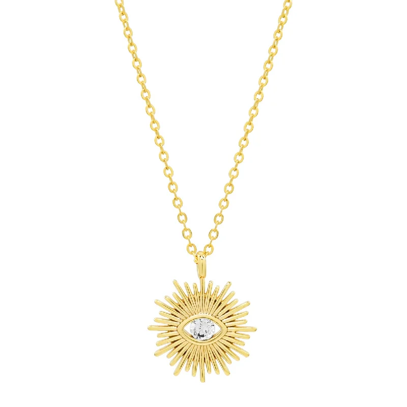 Your Perfect Accessory Now At The Best Price CZ Evil Eye Starburst Necklace