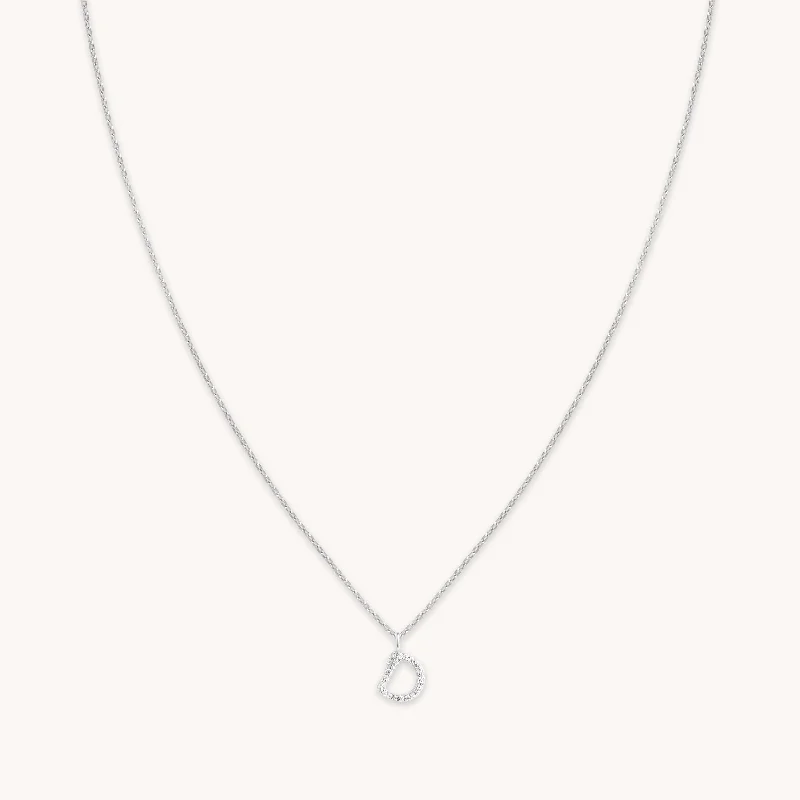 Unique Jewelry For Less – Shop The Sale Now D Initial Pavé Pendant Necklace in Silver Unique Jewelry For Less – Shop The Sale Now D Initial Pavé Pendant Necklace in Silver