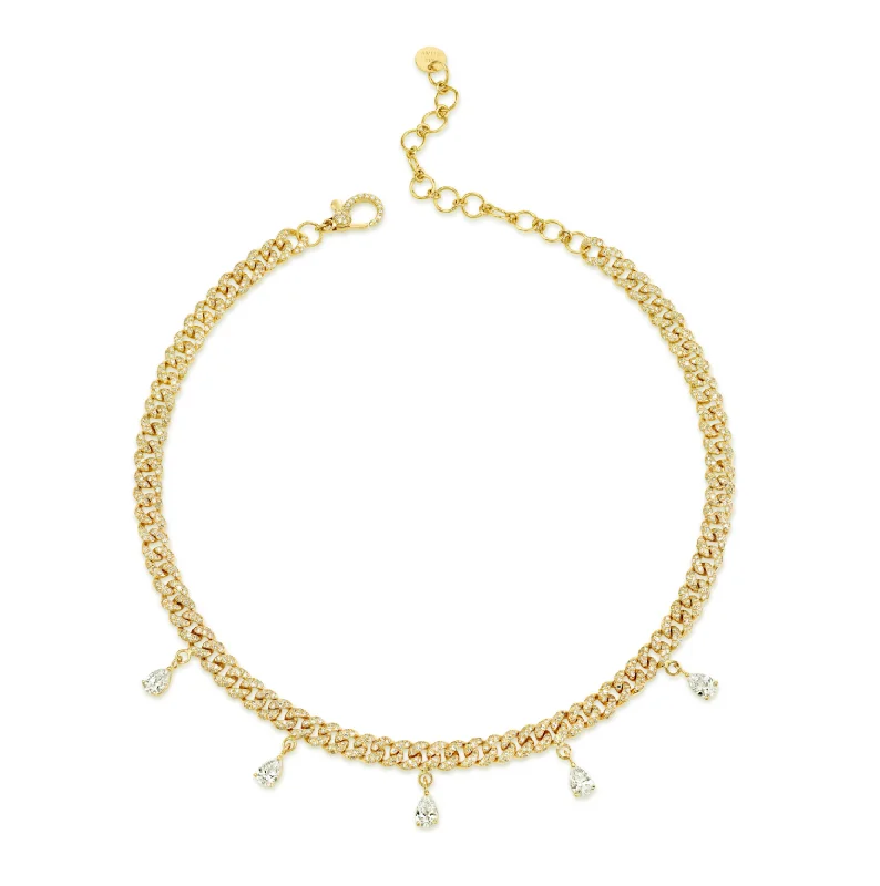 Elegant Jewelry At Unbeatable Offers – Shop Before It's Gone DIAMOND 5 PEAR DROP MINI LINK NECKLACE Elegant Jewelry At Unbeatable Offers – Shop Before It's Gone DIAMOND 5 PEAR DROP MINI LINK NECKLACE