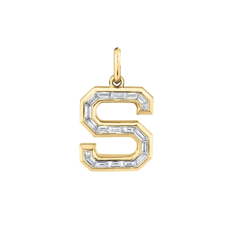 Elegant Jewelry, Exclusive Prices – Shop Now DIAMOND BAGUETTE LETTER PENDANT