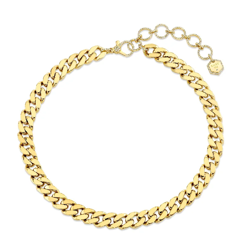 Breathtaking Jewelry, Breathtaking Prices SOLID GOLD FLAT ESSENTIAL LINK NECKLACE