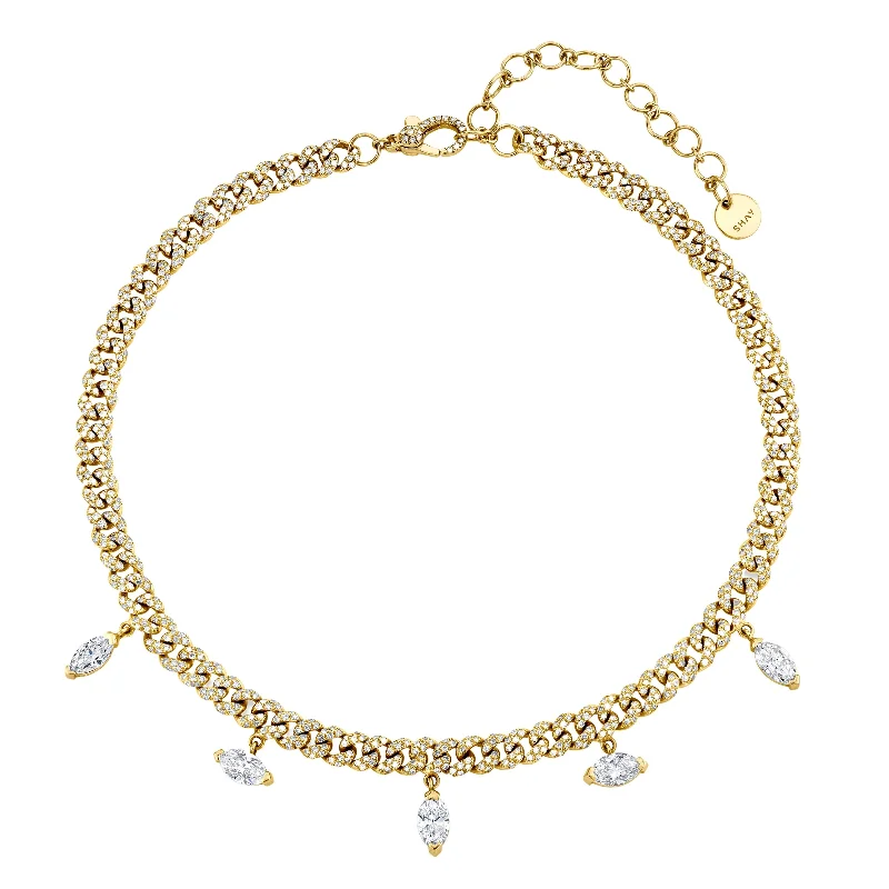 Jewelry Sale – Exclusive Styles At Lower Prices DIAMOND MARQUISE DROP MINI LINK NECKLACE Jewelry Sale – Exclusive Styles At Lower Prices DIAMOND MARQUISE DROP MINI LINK NECKLACE
