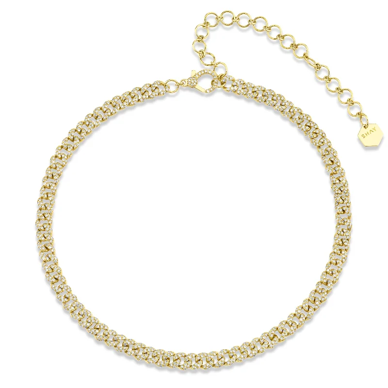 Exclusive Online Jewelry Sale – Don't Wait DIAMOND PAVE MINI LINK NECKLACE