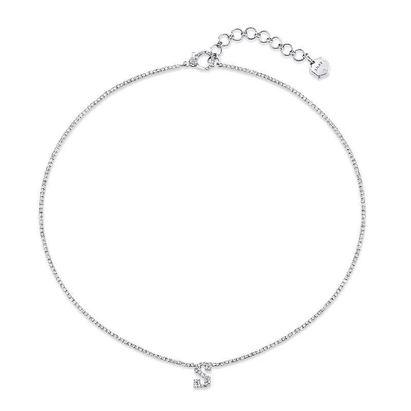 Get Your Favorite Jewelry At The Best Price DIAMOND PAVE PERSONALIZED INITIAL THREADS NECKLACE Get Your Favorite Jewelry At The Best Price DIAMOND PAVE PERSONALIZED INITIAL THREADS NECKLACE