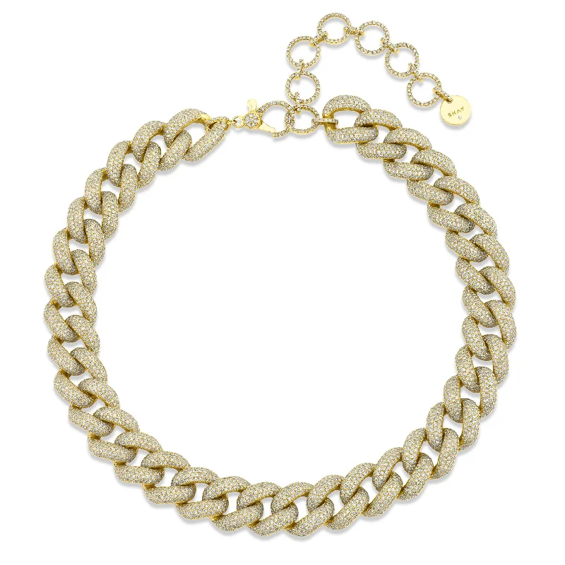 Exclusive Online Discounts On Stylish Jewelry DIAMOND PAVE JUMBO LINK NECKLACE
