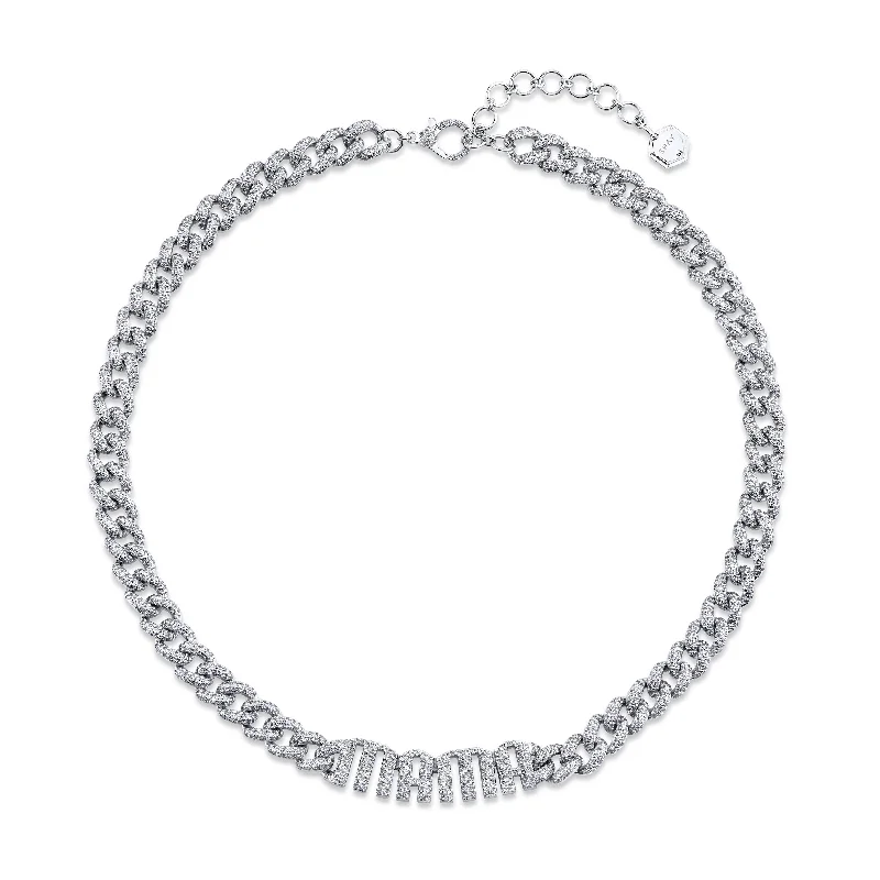 Dazzle In Elegance With Our Biggest Jewelry Sale DIAMOND PAVE PERSONALIZED 4 LETTER MEDIUM LINK NECKLACE Dazzle In Elegance With Our Biggest Jewelry Sale DIAMOND PAVE PERSONALIZED 4 LETTER MEDIUM LINK NECKLACE