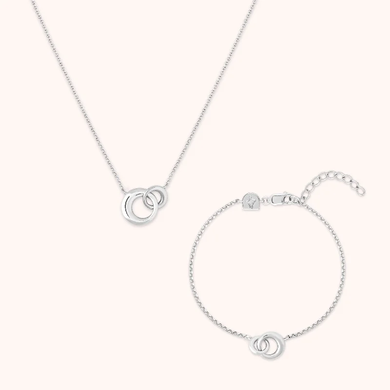 Special Sale On Handcrafted Jewelry – Shop Today Dome Link Gift Set in Silver