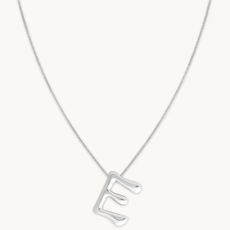 Jewelry Flash Sale – Stylish Designs At Unbeatable Rates E Initial Bold Pendant Necklace in Silver Jewelry Flash Sale – Stylish Designs At Unbeatable Rates E Initial Bold Pendant Necklace in Silver