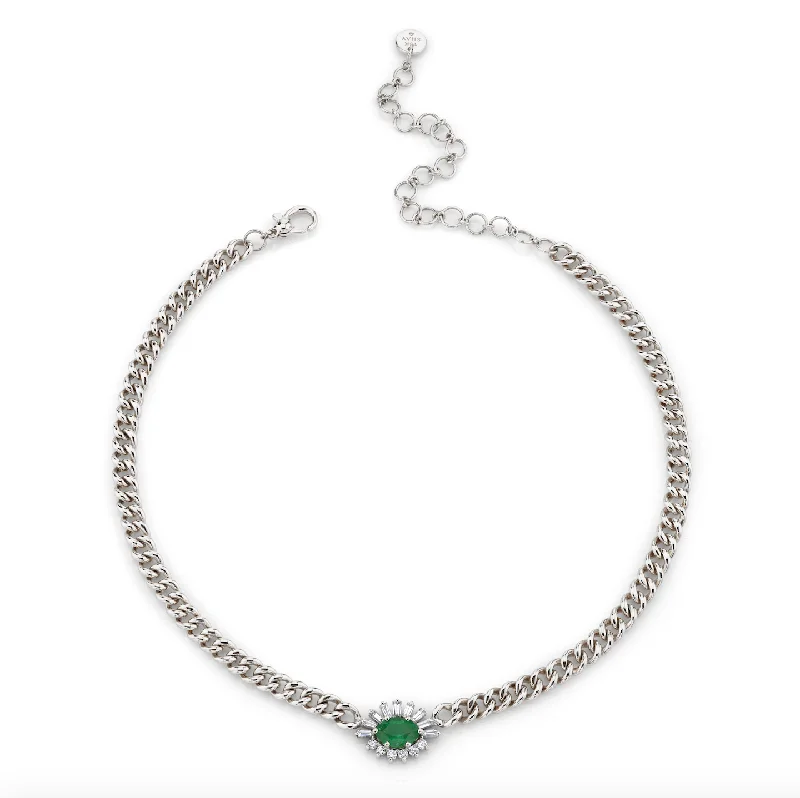 White Gold/Emerald