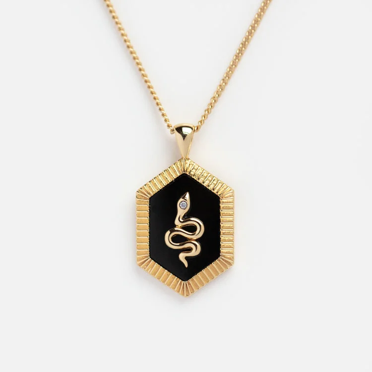 Big Discounts On Elegant Jewelry Collections Guardian Black Onyx Pendant Necklace