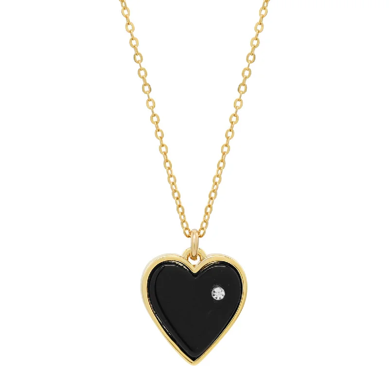 Classic And Modern Jewelry Styles On Sale Heart & Tiny CZ Necklace