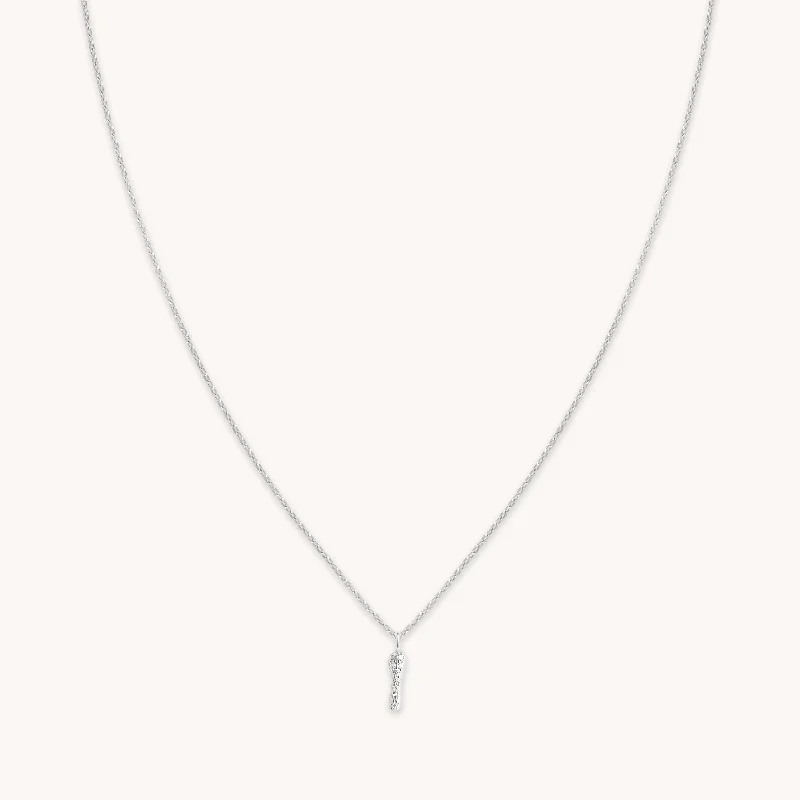 Big Discounts On Elegant Jewelry Collections I Initial Pavé Pendant Necklace in Silver Big Discounts On Elegant Jewelry Collections I Initial Pavé Pendant Necklace in Silver