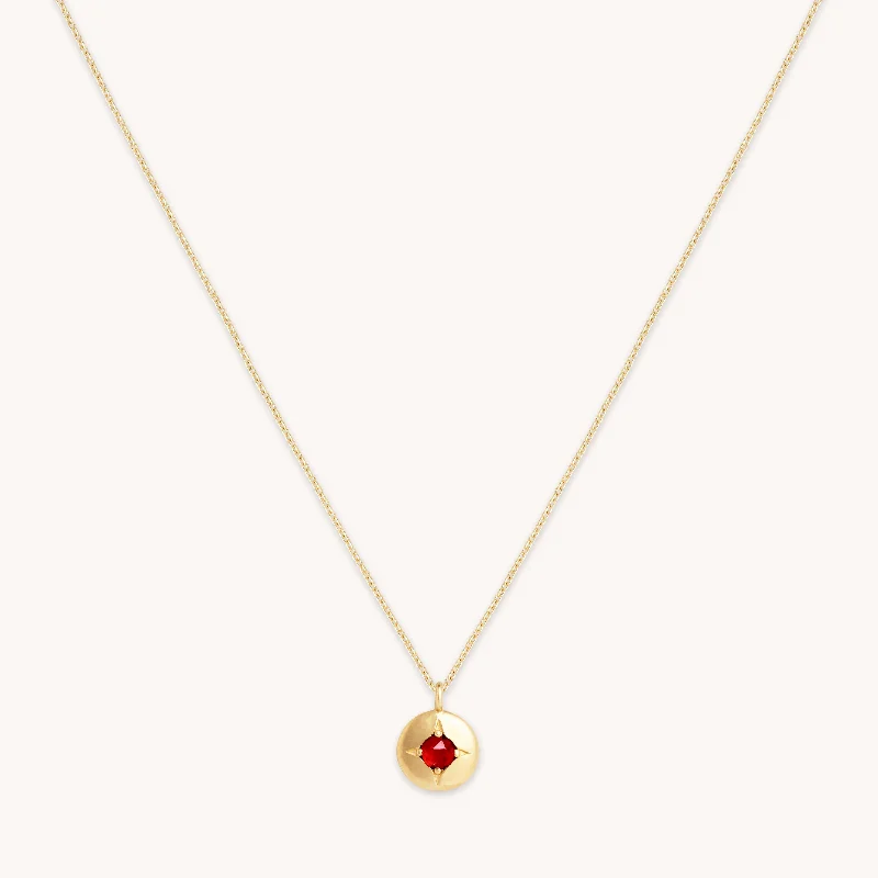 High-Quality Jewelry At A Fraction Of The Cost January Garnet Birthstone Necklace in Solid Gold High-Quality Jewelry At A Fraction Of The Cost January Garnet Birthstone Necklace in Solid Gold