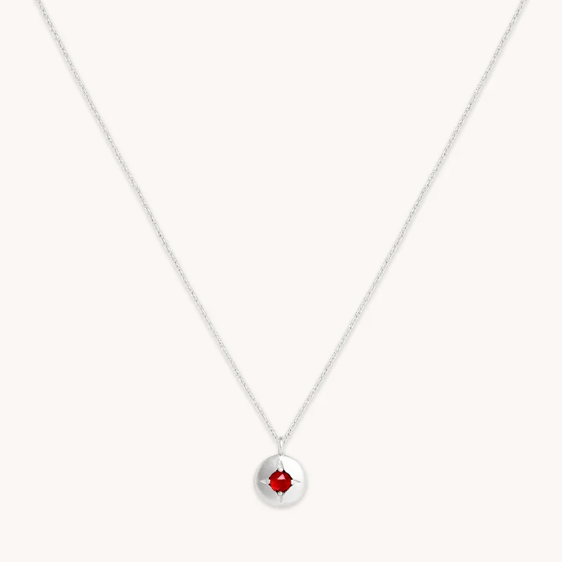 Huge Markdowns On Premium Jewelry Styles January Garnet Birthstone Necklace in Solid White Gold Huge Markdowns On Premium Jewelry Styles January Garnet Birthstone Necklace in Solid White Gold
