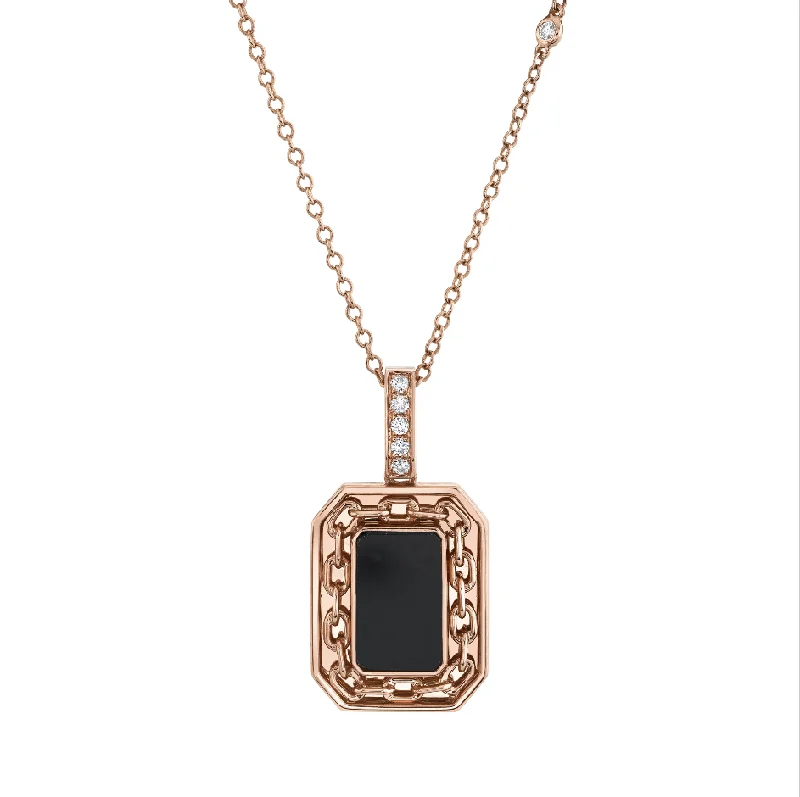 Rose Gold/Black Onyx