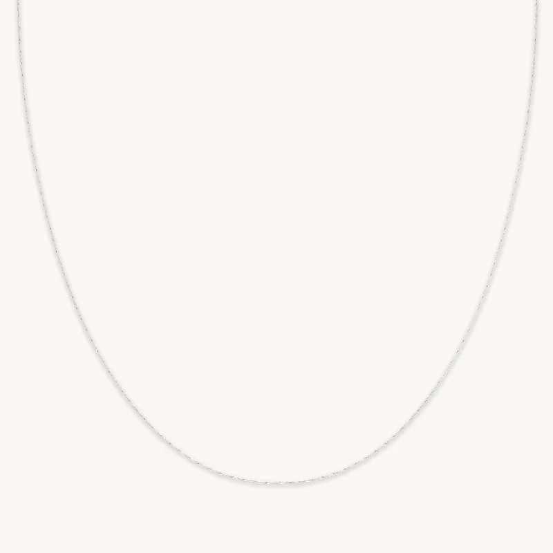 Huge Markdowns On Premium Jewelry Styles Marylebone Chain Necklace in Solid White Gold Huge Markdowns On Premium Jewelry Styles Marylebone Chain Necklace in Solid White Gold