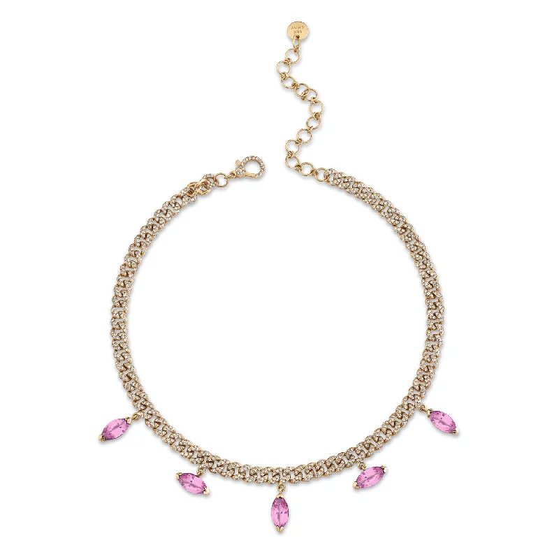 Discover Unique Jewelry With Special Limited-Time Offers PINK SAPPHIRE MARQUISE DROP MINI LINK NECKLACE Discover Unique Jewelry With Special Limited-Time Offers PINK SAPPHIRE MARQUISE DROP MINI LINK NECKLACE