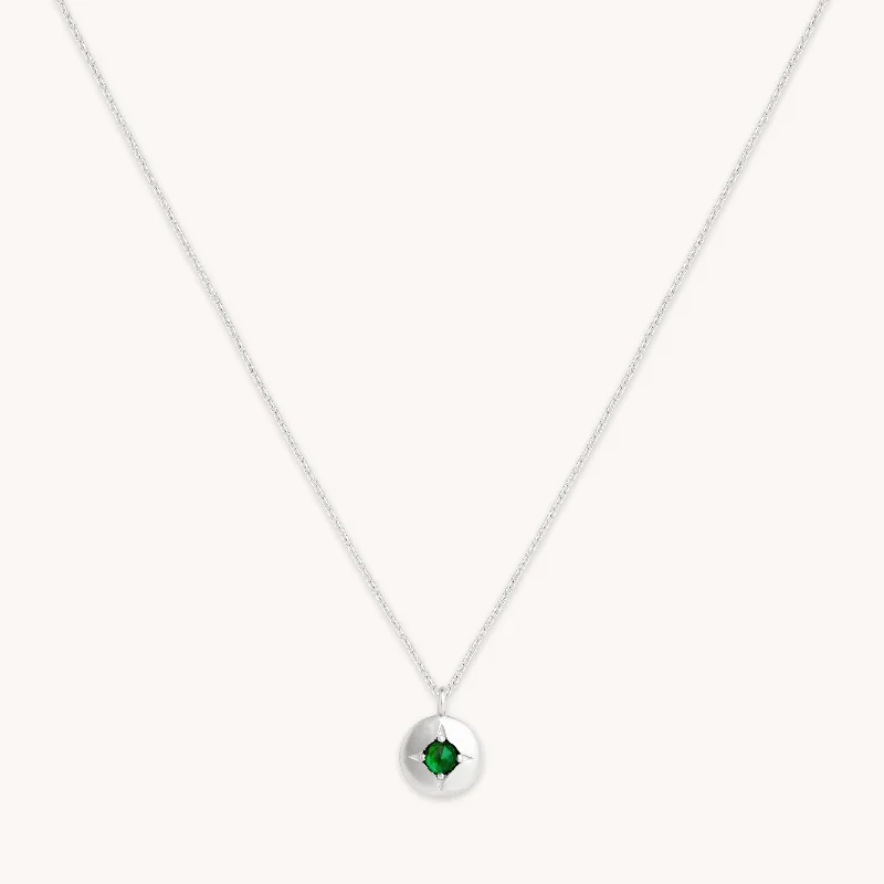 Stunning Jewelry At A Fraction Of The Price May Tsavorite Birthstone Necklace in Solid White Gold