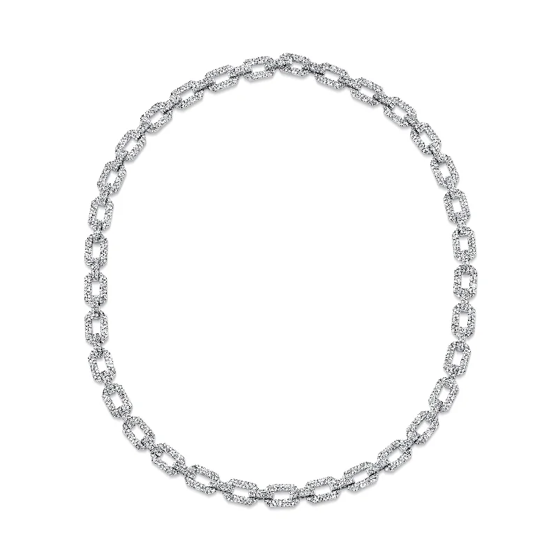 Fine Jewelry, Limited-Time Offers Available MEN'S DIAMOND PAVE GEO FLAT LINK NECKLACE Fine Jewelry, Limited-Time Offers Available MEN'S DIAMOND PAVE GEO FLAT LINK NECKLACE