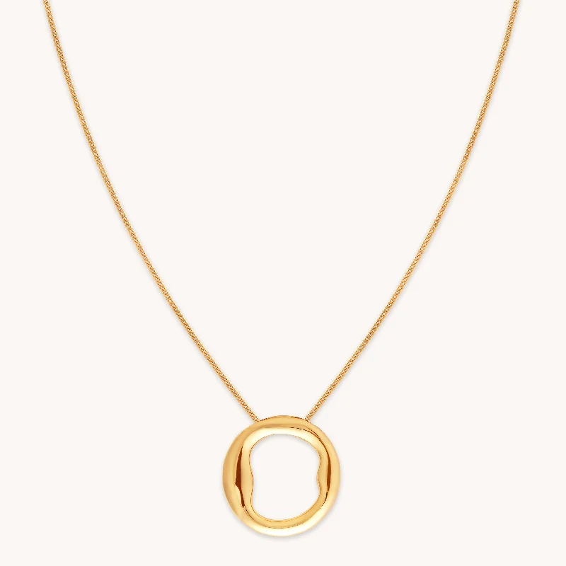Luxury Jewelry At Unbeatable Discounts O Initial Bold Pendant Necklace in Gold