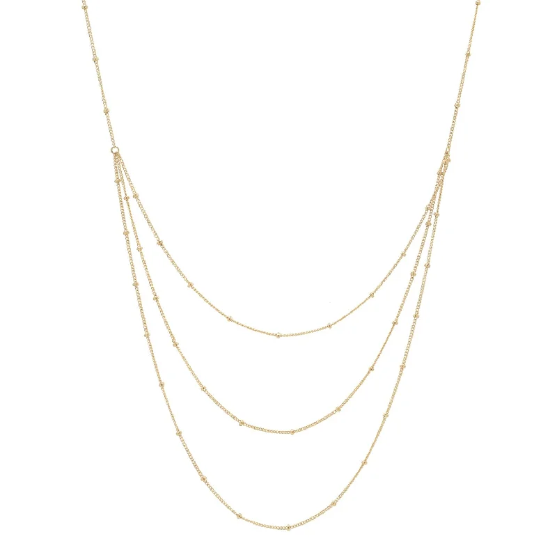 Flash Sale On Elegant Jewelry – Don't Miss Out Triple Layer Ball Chain Necklace