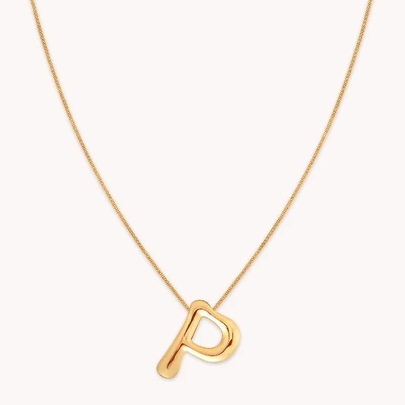 Buy More, Save More On Stunning Jewelry Pieces P Initial Bold Pendant Necklace in Gold Buy More, Save More On Stunning Jewelry Pieces P Initial Bold Pendant Necklace in Gold