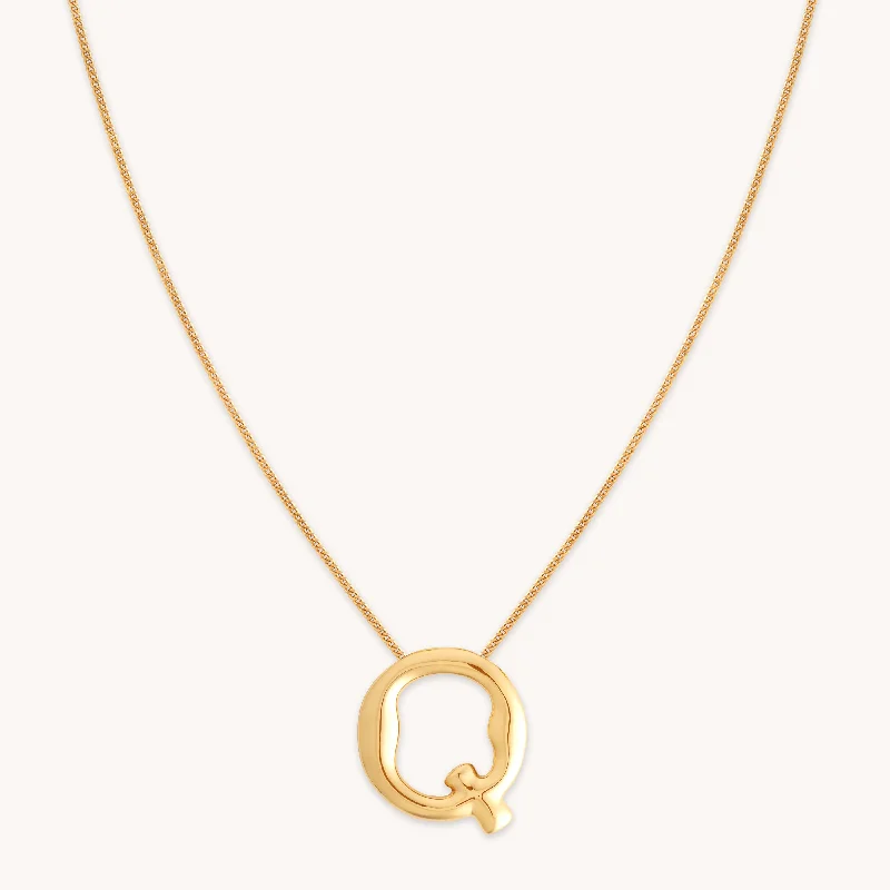 Premium Jewelry Now Available At Special Discounts Q Initial Bold Pendant Necklace in Gold Premium Jewelry Now Available At Special Discounts Q Initial Bold Pendant Necklace in Gold