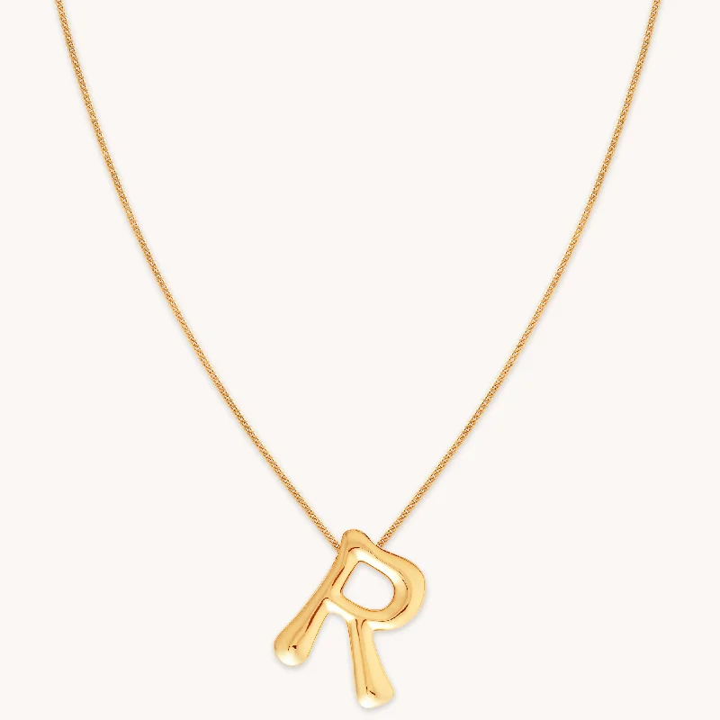 Elegant Necklaces And Bracelets At Limited-Time Offers R Initial Bold Pendant Necklace in Gold Elegant Necklaces And Bracelets At Limited-Time Offers R Initial Bold Pendant Necklace in Gold