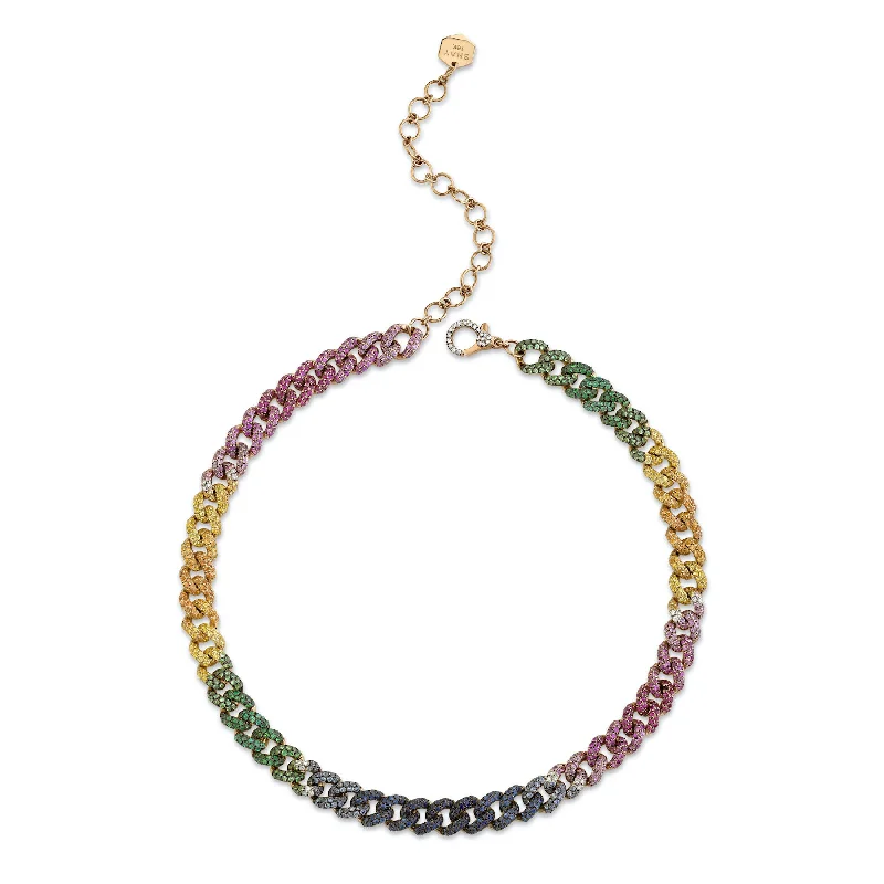 Gorgeous Jewelry, Limited-Time Savings RAINBOW MEDIUM PAVE LINK NECKLACE
