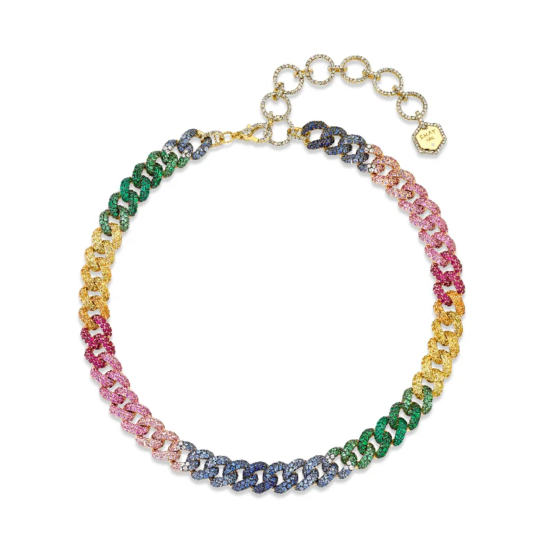 Shop Jewelry That Shines Without The High Price RAINBOW PAVE ESSENTIAL LINK NECKLACE Shop Jewelry That Shines Without The High Price RAINBOW PAVE ESSENTIAL LINK NECKLACE