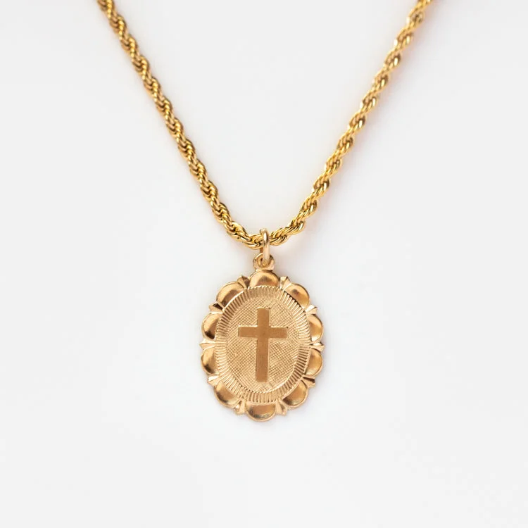 Stunning Statement Jewelry, Unbeatable Discounts Scalloped Cross Necklace