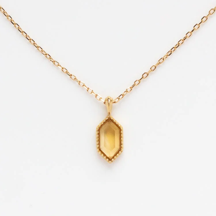 Gorgeous Jewelry, Limited-Time Savings Solid Gold Citrine Destiny Hexagon Necklace for Abundance Gorgeous Jewelry, Limited-Time Savings Solid Gold Citrine Destiny Hexagon Necklace for Abundance